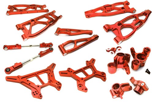 Red machined alloy suspension - red,