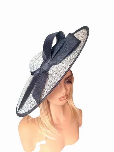 Navy and ivory headband - ivory,