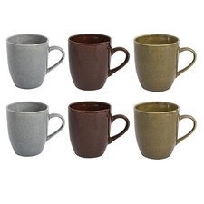 Stoneware Coffee Mug Set of 6