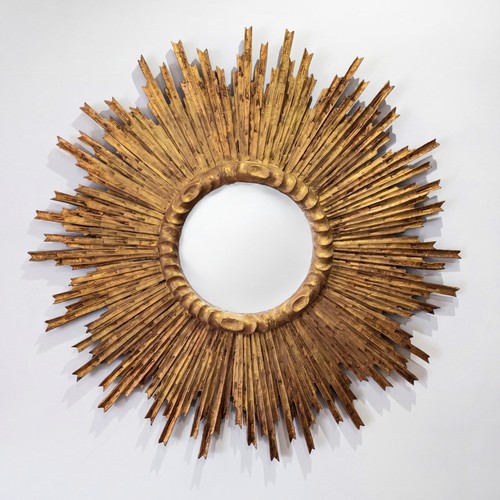 Large sun mirror - mirror, gilded