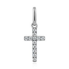 Diamond cross Pendant White