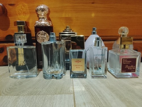 Empty designer perfume bottles - perfume,