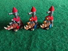 Rare Epic 40k Ork Squiggoths. 3 Metal Painted Figures.