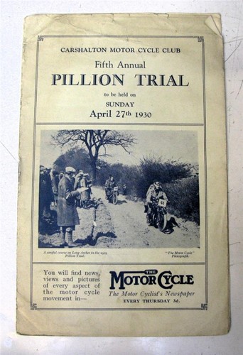 Carshalton pillion trial - carshalton,