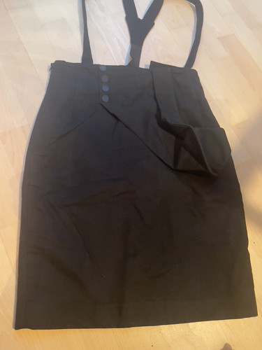 Black skirt with braces full - with, braces,