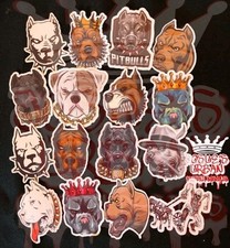 16pcs Pitbull Glossy Stickers