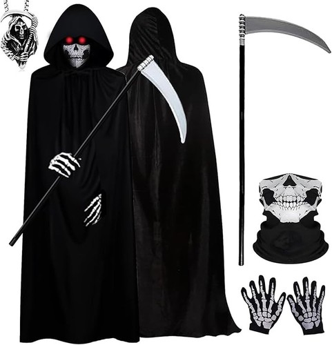 5pcs grim reaper costume - reaper, set