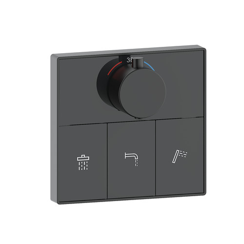 Matt black push button - matt,