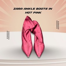 Zara Hot Pink Satin Ankle