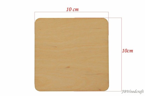 Wooden plain coasters 100mm - wooden,