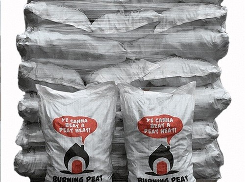 Peat briquettes logs for - briquettes, open