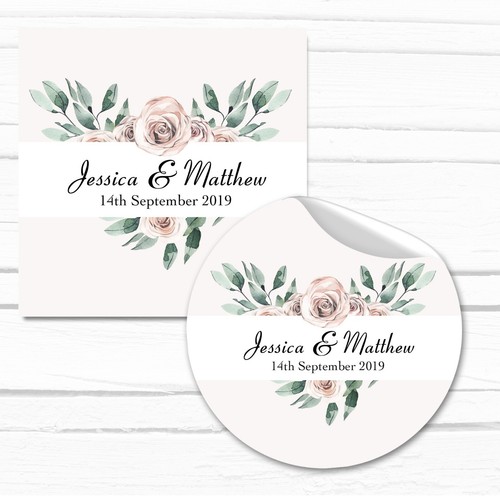 Personalised wedding stickers - personalised,