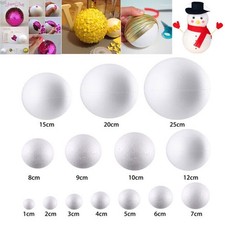 10Pcs Polystyrene Foam Ball Styrofoam Sphere DIY Xmas Wedding Party Decoration