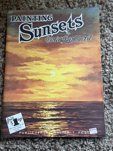 Vintage painting sunsets book - vintage,