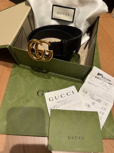 Gucci black belt buckle - belt,