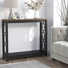 Slim Console Table with Shelf