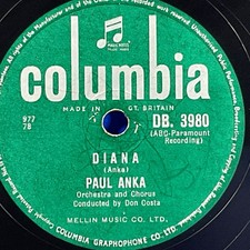Paul Anka, Don't Gamble With Love/Diana 78 RPM 10" Record