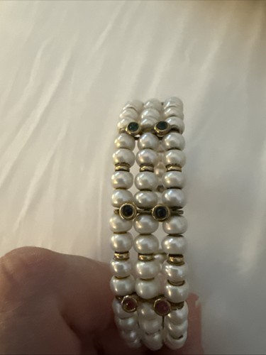 Freshwater pearl cuff bracelet - cuff,