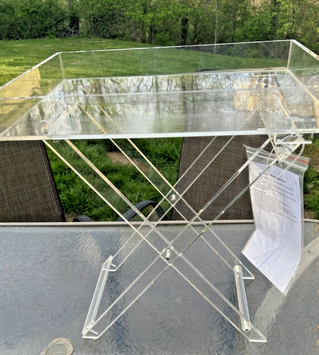 Acrylic folding tray table - folding,