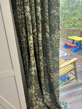 Green Floral Curtains 84