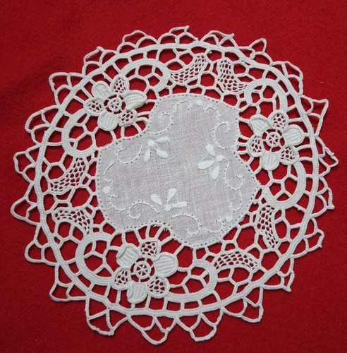 White cotton lace and - white,