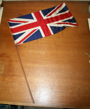 Vintage Queen Elizabeth 2 Coronation Union Jack Waving Flag ~VGC (SS22/23)