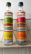 Two Condiment Bottles/containers for Olive Oil & Balsamic vinegar