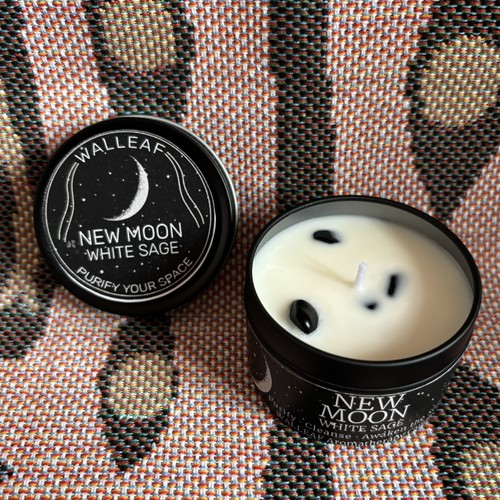 Walleaf new moon white sage - moon,