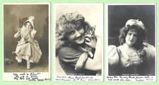 (E226) Theatre Three Postcards Of Edwardian Actress