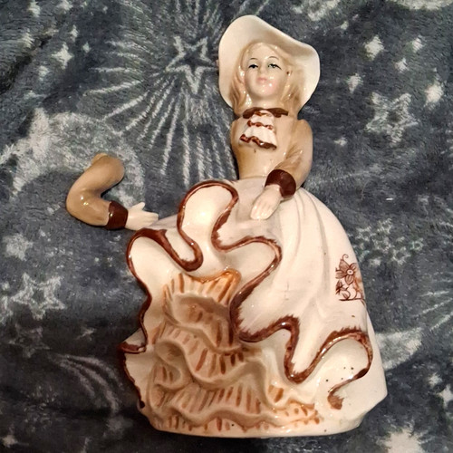 Ceramic western girl figurine - western,