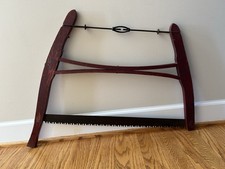 VINTAGE ANTIQUE CROSS CUT WOOD