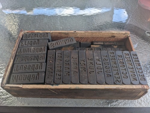 Vintage letterpress calendar - letterpress,