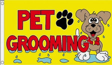 Pet grooming flag 3 dog - flag,