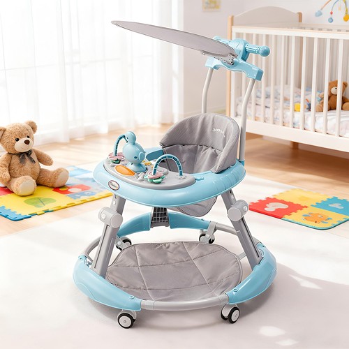 Blue baby walker rocker - baby,