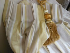 FABULOUS BESPOKE LAURA ASHLEY AWNING CAMOMILE CURTAINS