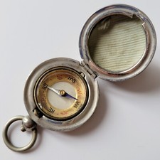 WW1 BRITISH POCKET COMPASS, MILITARY WAR ARMY SOLDIER OFFICERS 
