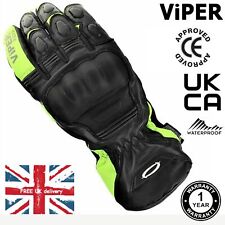 Motorbike Motorcycle Leather Gloves Warm Biker Waterproof Knuckle Protection