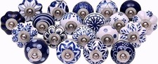 Set white blue ceramic - 10,