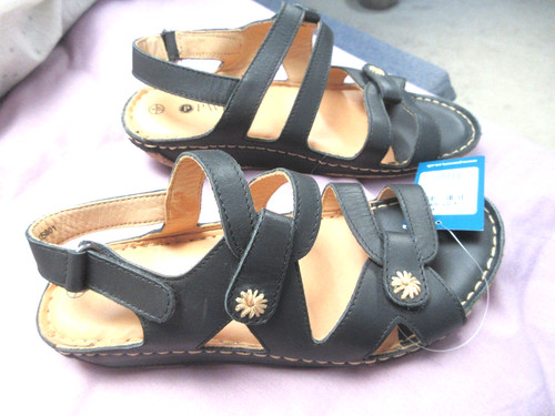 Sandals ladies black leather - sandals,