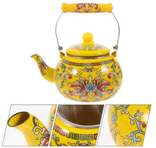 Thickened Enamel Tea Kettle with Safety Handle, Wide Spout for Smooth Pouring