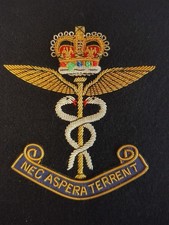 Silk Machine Embroidered Blazer Badge, RAF Medical