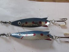 2 unused vintage abu garcia blue silver 30g toby salmo lures