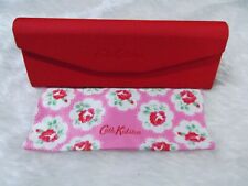 Used - Cath Kidston red glasses / sunglasses case & cloth - proceeds to charity