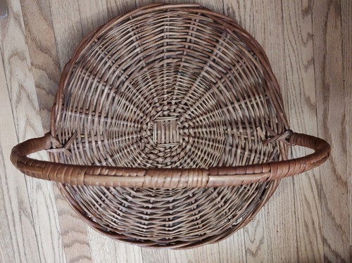 Vtg wicker flower - wicker, herb