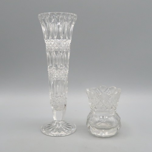 Vintage cut crystal - cut, vase