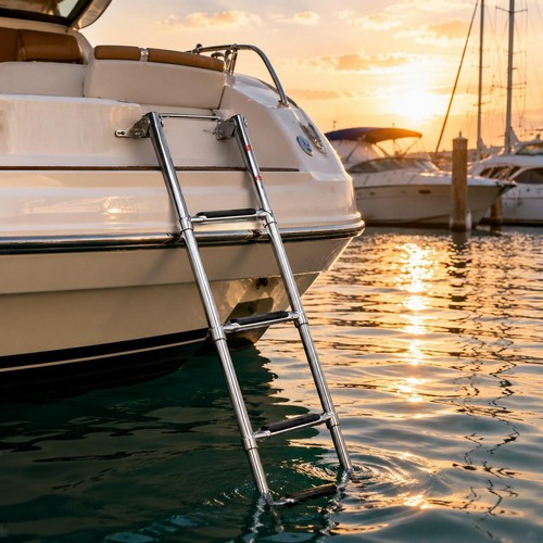 Pontoon boat ladder - ladder, transom