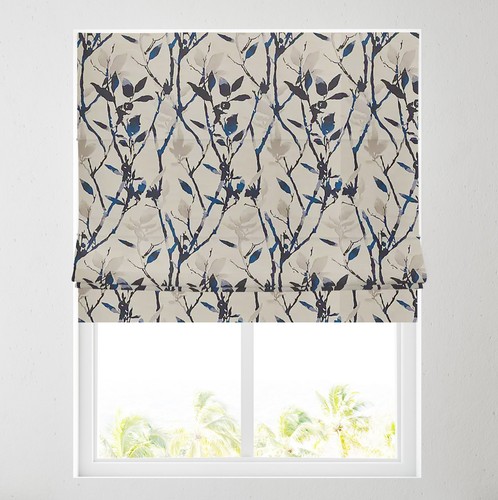 Patterned roman blinds - blinds, fully