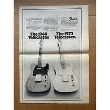 FENDER TELECASTER 1948 -- 1972 POSTER SIZED original music press advert from 197