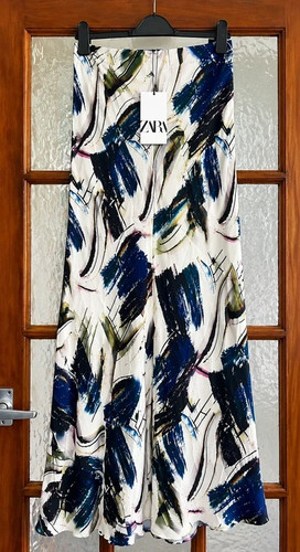 Zara abstract print satin - zara, maxi