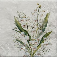4 Luncheon paper napkins Lily